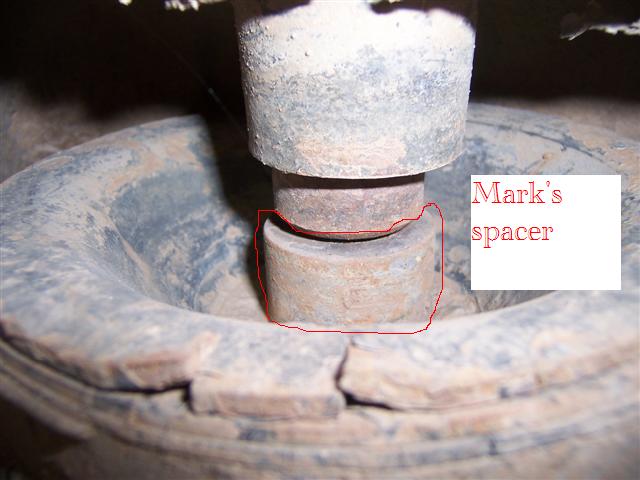 Mark's spacer installed